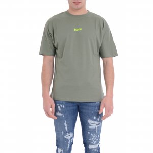 T-shirt 25EDS54802 uomo DISCLAIMER Verde militare