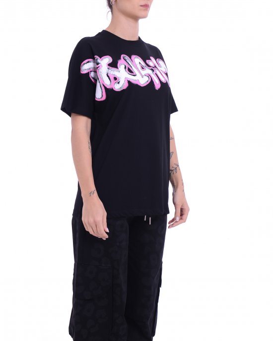 T-shirt 25EDS54918 donna DISCLAIMER Nero