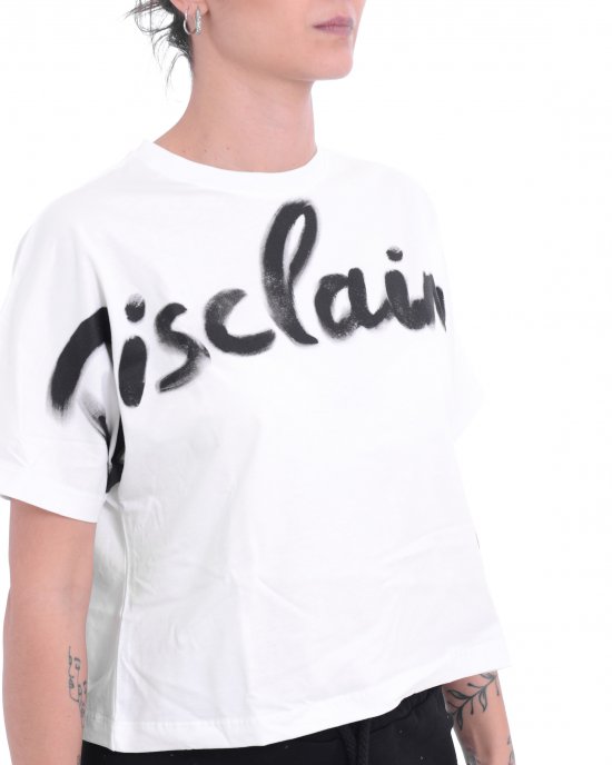 T-shirt 25EDS54908 donna DISCLAIMER Bianco