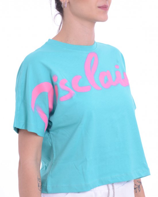 T-shirt 25EDS54908 donna DISCLAIMER Verde acquamarina T-shirt 25EDS54908 donna DISCLAIMER Verde acquamarina