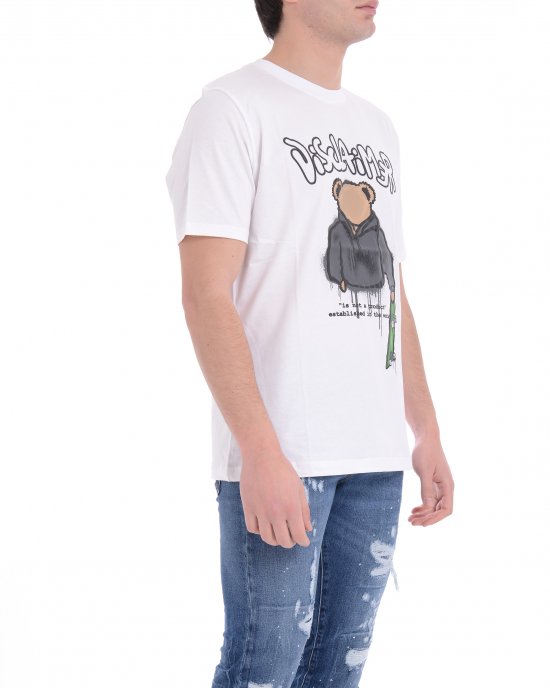 T-shirt 25EDS55004 uomo DISCLAIMER Bianco