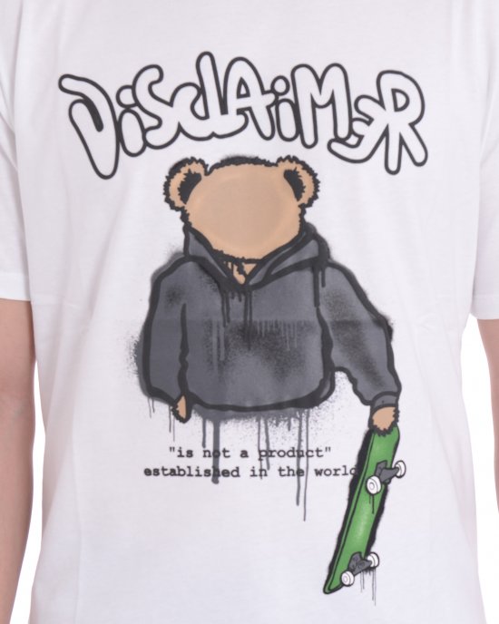 T-shirt 25EDS55004 uomo DISCLAIMER Bianco