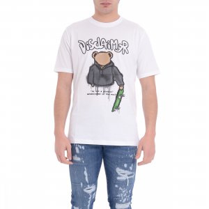 T-shirt 25EDS55004 uomo DISCLAIMER Bianco