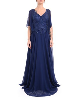 Abito cerimonia 32278 donna MIKAEL Blu notte