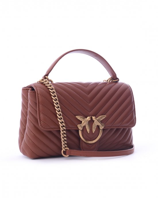 Borsa Love Lady Puff Classic Cl Sheep Nappa Chevron 100043 donna PINKO pe Cuoio