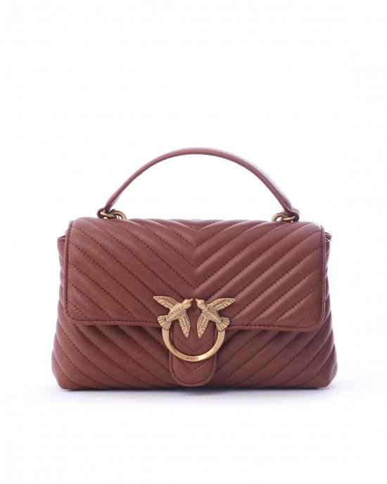 Borsa Love Lady Puff Classic Cl Sheep Nappa Chevron 100043 donna PINKO pe Cuoio
