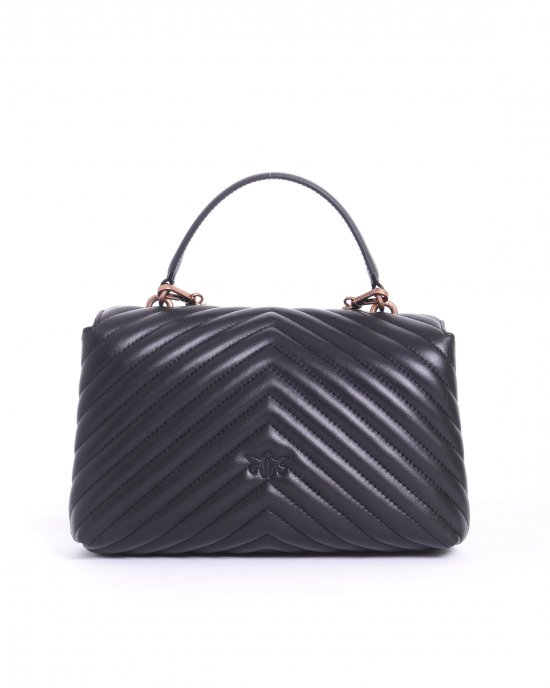 Borsa Love Lady Puff Classic Cl Sheep Nappa Chevron 100043 donna PINKO pe Nero-Oro Borsa Love Lady Puff Classic Cl Sheep Nappa Chevron 100043 donna PINKO pe Nero-Oro