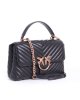 Borsa Love Lady Puff Classic Cl Sheep Nappa Chevron 100043 donna PINKO pe Nero-Oro Borsa Love Lady Puff Classic Cl Sheep Nappa Chevron 100043 donna PINKO pe Nero-Oro