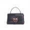 Borsa Love Lady Puff Classic Cl Sheep Nappa Chevron 100043 donna PINKO pe Nero-Oro