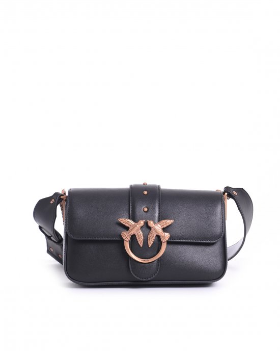 Tracolla Love One Mini Slouchy FL Vitello Morbido 104340 donna PINKO Nero Tracolla Love One Mini Slouchy FL Vitello Morbido 104340 donna PINKO Nero