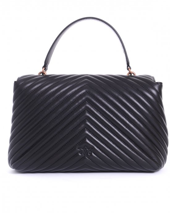 Borsa Love Lady Puff Big Cl Sheep Nappa Chevron 100042 donna PINKO pe Nero-Oro Borsa Love Lady Puff Big Cl Sheep Nappa Chevron 100042 donna PINKO pe Nero-Oro