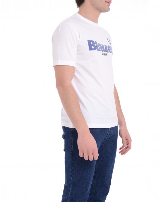 T-shirt 25BLUH02195 004547 BLAUER uomo Bianco T-shirt 25BLUH02195 004547 BLAUER uomo Bianco