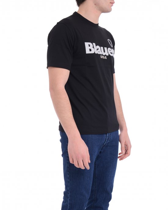 T-shirt 25BLUH02195 004547 BLAUER uomo Nero
