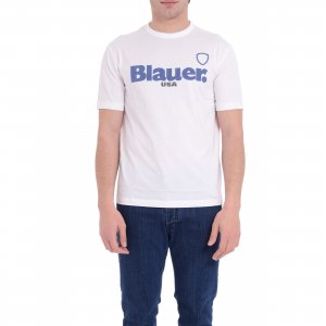 T-shirt 25BLUH02195 004547 BLAUER uomo Bianco