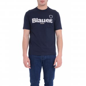 T-shirt 25BLUH02195 004547 BLAUER uomo Blu