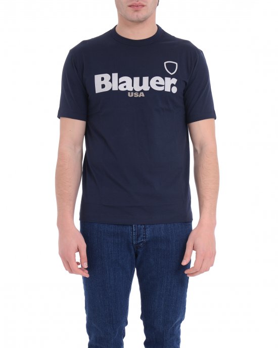 T-shirt 25BLUH02195 004547 BLAUER uomo Blu