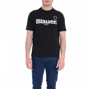 T-shirt 25BLUH02195 004547 BLAUER uomo Nero