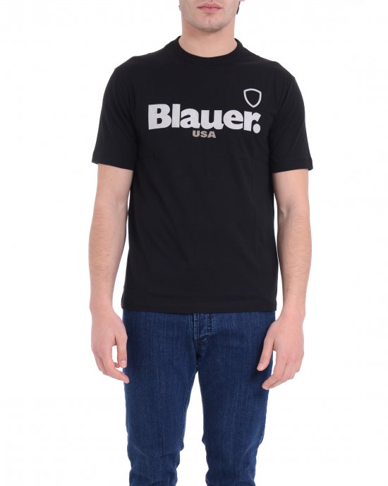 T-shirt 25BLUH02195 004547 BLAUER uomo Nero