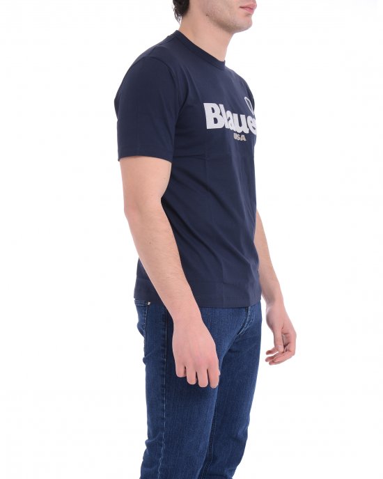 T-shirt 25BLUH02195 004547 BLAUER uomo Blu
