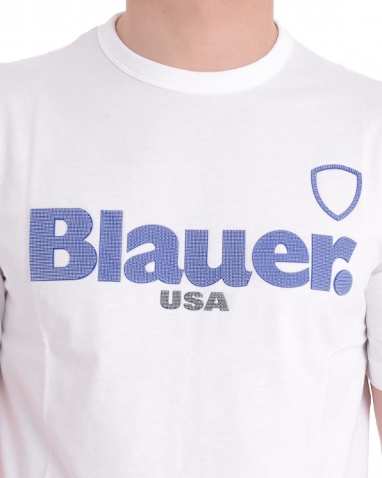 T-shirt 25BLUH02195 004547 BLAUER uomo Bianco