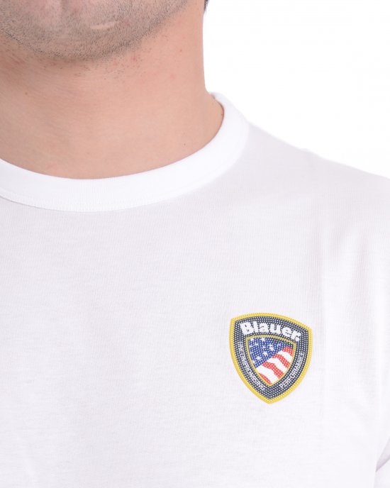 T-shirt 25BLUH02194 004547 BLAUER uomo Bianco T-shirt 25BLUH02194 004547 BLAUER uomo Bianco