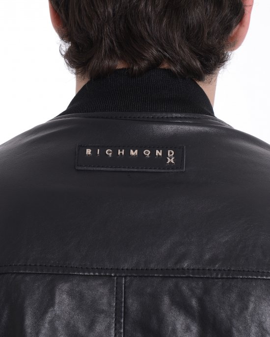 Giacca in pelle UMP25331GB uomo JOHN RICHMOND Nero Giacca in pelle UMP25331GB uomo JOHN RICHMOND Nero