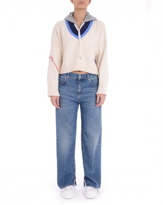 Felpa Breithorn Maglia Varsity 104621 donna PINKO Bianco Felpa Breithorn Maglia Varsity 104621 donna PINKO Bianco