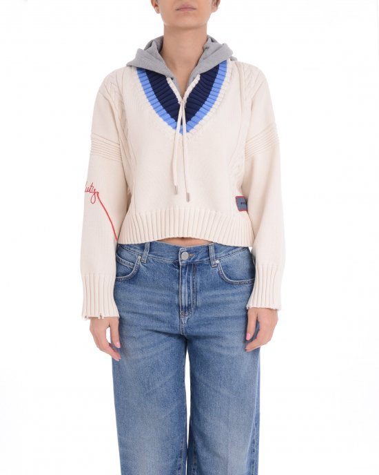 Felpa Breithorn Maglia Varsity 104621 donna PINKO Bianco Felpa Breithorn Maglia Varsity 104621 donna PINKO Bianco