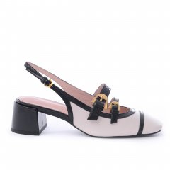 Slingback E4S5E210201 donna COCCINELLE Bianco-Nero
