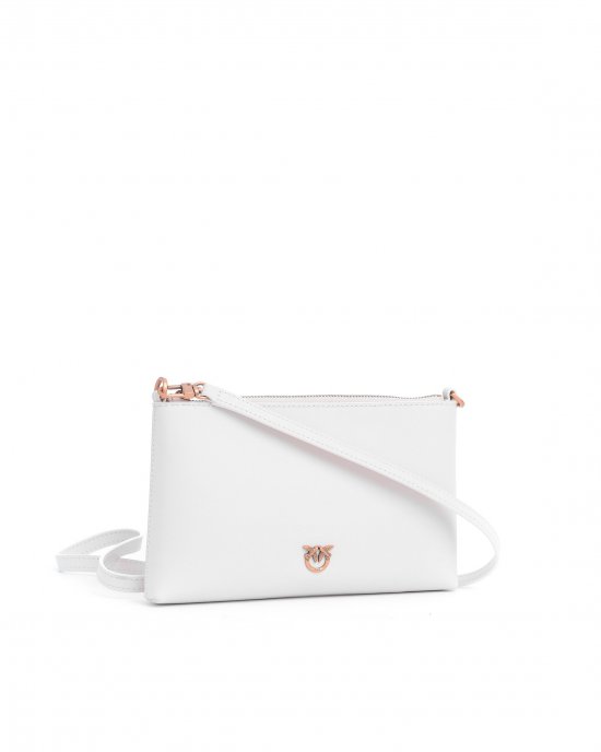 Tracollina Flat Horizontal Mini Vitello Seta 104277 donna PINKO Bianco