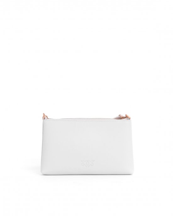 Tracollina Flat Horizontal Mini Vitello Seta 104277 donna PINKO Bianco