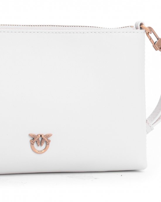 Tracollina Flat Horizontal Mini Vitello Seta 104277 donna PINKO Bianco
