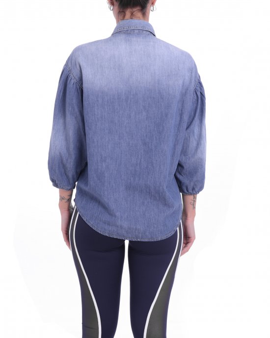 Camicia Chobe 104629 donna PINKO Blu denim Camicia Chobe 104629 donna PINKO Blu denim