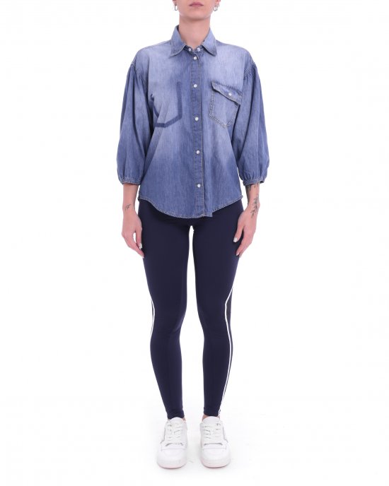 Camicia Chobe 104629 donna PINKO Blu denim Camicia Chobe 104629 donna PINKO Blu denim