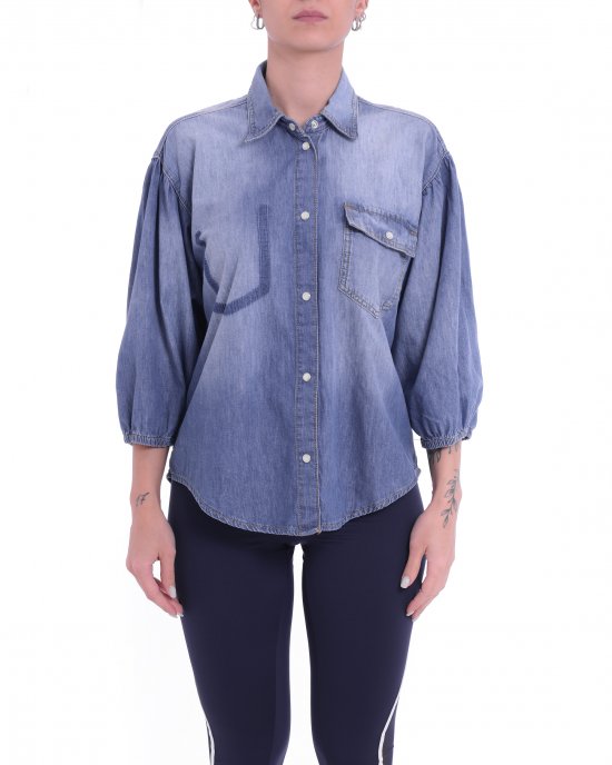Camicia Chobe 104629 donna PINKO Blu denim Camicia Chobe 104629 donna PINKO Blu denim