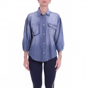 Camicia Chobe 104629 donna PINKO Blu denim