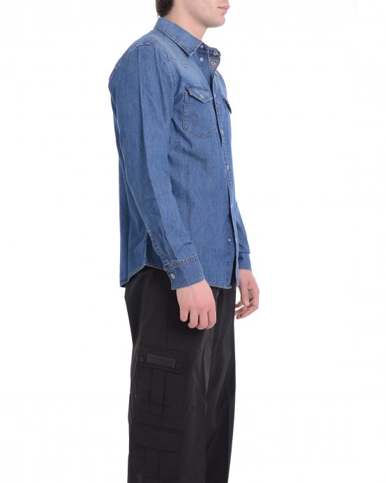 Camicia UMP25208CA uomo JOHN RICHMOND Blu denim