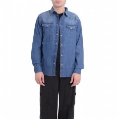 Camicia UMP25208CA uomo JOHN RICHMOND Blu denim