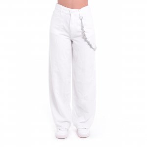 Jeans Lauryn Loose Bull 104601 donna PINKO Bianco