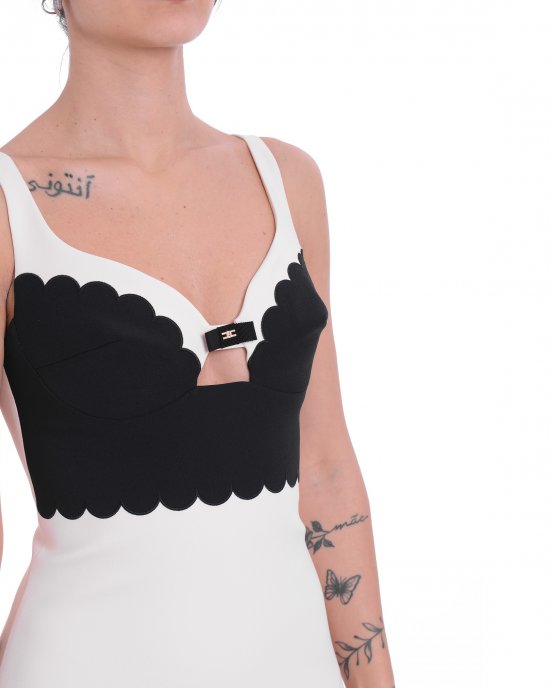 Abito AB70352E2 donna ELISABETTA FRANCHI Burro-Nero Abito AB70352E2 donna ELISABETTA FRANCHI Burro-Nero