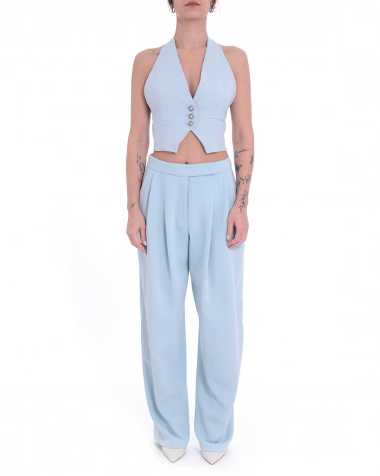 Pantalone Montano 103235 donna PINKO 25 Celeste polvere